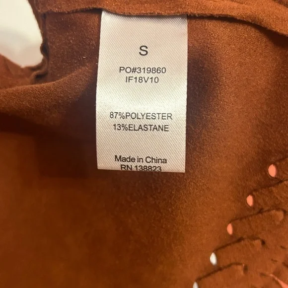 IDYLLWIND Fueled By Miranda Lambert NEW STRINGS FRINGE BROWN VEST Size Small - Picture 11 of 13